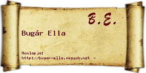 Bugár Ella névjegykártya